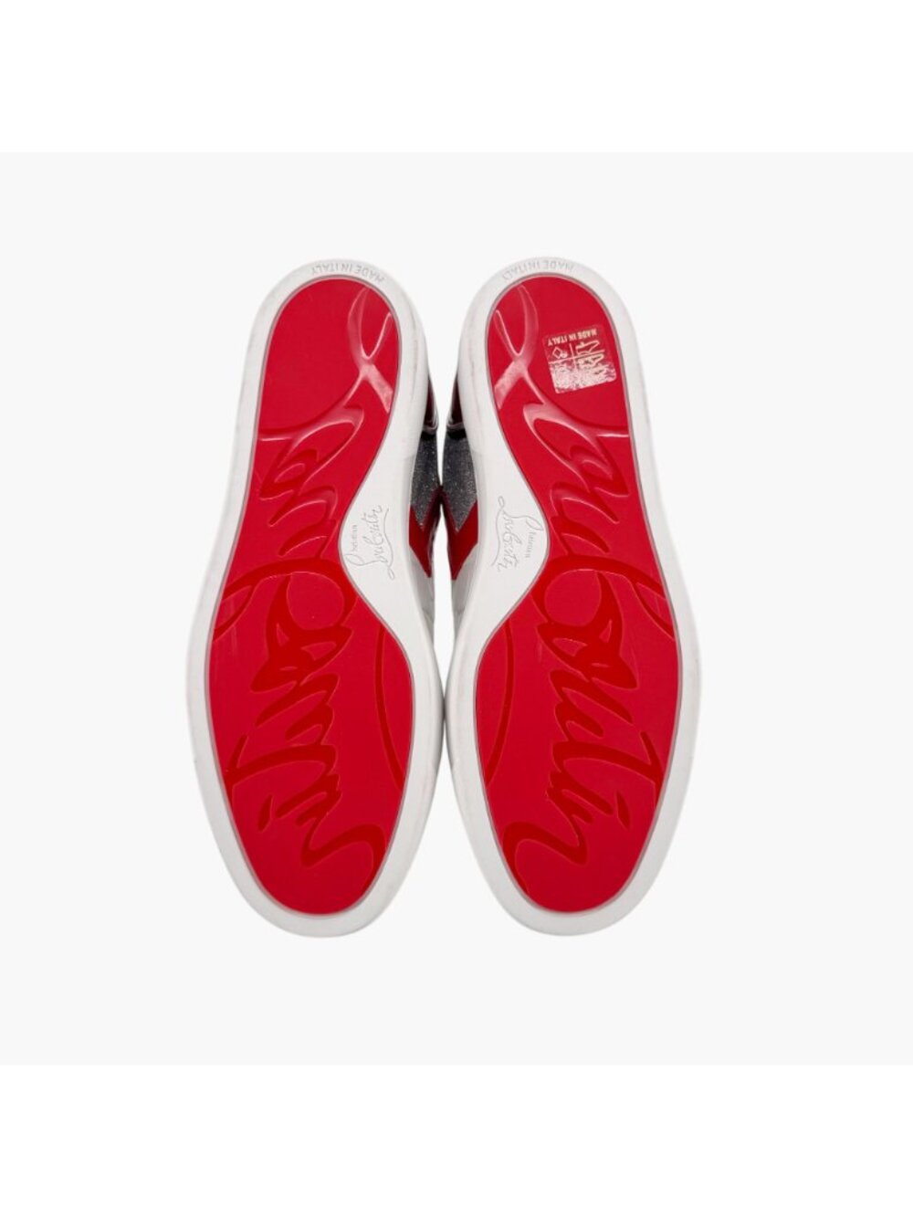 Christian Louboutin Vieira Limited Sneakers White Red Leather Size 37 US 7 Women - Picture 3 of 15